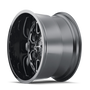Mayhem 8107 Cogent 20x9 / 5x127 BP / 0mm Offset / 87mm Hub Black w/ Milled Spokes Wheel