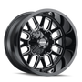 Mayhem 8107 Cogent 20x9 / 5x127 BP / 0mm Offset / 87mm Hub Black w/ Milled Spokes Wheel