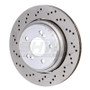 SHW 06-08 BMW Z4 3.2L Left Rear Cross-Drilled Lightweight Brake Rotor (34212282303)