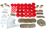 Energy Suspension 91-97 Toyota Land Cruiser FJ80 Body Mount Set w/ Hardware - Red
