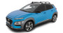 Rhino-Rack 18-22 Hyundai Kona 1st Gen 5 Door SUV w/Flush Rails Vortex RVP 2 Bar Roof Rack - Black