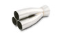 Vibrant 1.625in Inlet Slipover ID 2.5in Outlet OD 3-1 SS Merge Collector