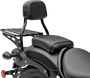 Mini Round Sissy Bar W/pad Black Hon Rebel 300/500