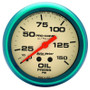 Autometer Ultra-Nite 2-5/8in 0-150 PSI Liquid Filled Mechanical Glow In Dark Oil Pressure Gauge