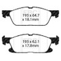 EBC 19+ Ford Edge ST w/o Performance Brake Package 2.7 Twin Turbo Yellowstuff Front Brake Pads