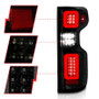 ANZO 19-21 Chevy Silverado Full LED Taillights Black Housing Smoke Lens G2 (w/C light Bars)
