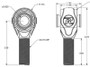 Ridetech R-Joint Rod End with 3/4in-16 Right Hand Thread