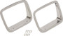 Kentrol 87-95 Jeep Wrangler YJ Headlight Bezels Pair - Polished Silver
