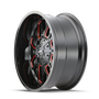 Mayhem 8107 Cogent 20x10 / 5x127 BP / -19mm Offset / 87.1mm Hub Black w/ Prism Red Wheel