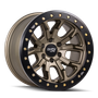 Dirty Life 9303 DT-1 17x9 / 5x127 BP / -12mm Offset / 78.1mm Hub Satin Gold Wheel - Sim. Beadlock