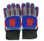 Granatelli X-Large Off Road Style Work Gloves - Red/Blue/Gray/Black