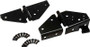 Kentrol 76-95 Jeep CJ/Wrangler YJ Windshield Hinge Pair - Powdercoat Black