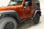 Fishbone Offroad 07-18 Jeep JK 2 Door Wrangler JK Steel Rock Sliders - Blk Textured Powdercoat