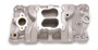 Edelbrock Manifold SBC 23-Degree Marine RPM 1955-1986 w/ Brass