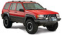 Bushwacker 93-98 Jeep Grand Cherokee Cutout Style Flares 4pc - Black