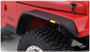 Bushwacker 87-95 Jeep Wrangler Flat Style Flares 2pc Excludes Renegade - Black