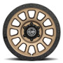 ICON Hulse 17x8.5 / 6x5.5 / 25mm / 5.75in BS Satin Bronze w/ Gloss Black Lip