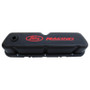 Ford Racing Logo Stamped Steel Black Satin Valve Covers Black Crinkle