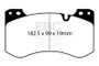 EBC Racing 2021+ BMW M3/M4 / 2023+ BMW M2 (G80/G82/G87) w/Cast Iron Rotor RP-1 Race Front Brake Pads