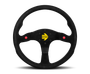 Momo MOD80 Steering Wheel 350 mm - Black Suede/Black Spokes