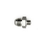 DeatschWerks 8AN Male Flare to M12 X 1.5 Male Metric Adapter (Incl Washer) - Anodized Matte Black