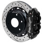 Wilwood 03-08 Audi A4 FNSL4R Rear Big Brake Kit 12.88in Drilled & Slotted Rotor - Black