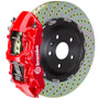 Brembo 05-13 Corvette Front GT BBK 6 Piston Cast 365x34 2pc Rotor Drilled-Red