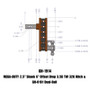 Gen-Y Mega Duty 2.5in Shank 6in Offset Drop 3.5K TW 32K Hitch w/GH-0161 Dual-Ball