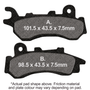 Brake Pads Sfa723 Organic Scooter