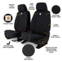 Covercraft 25 Toyota 4Runner Carhartt Super Dux SeatSaver Front Row Custom Seat Cover - Black