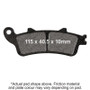 EBC 02-07 Honda VTX 1800 S Spoke Model Rear Left Semi-Sintered Vee Brake Pads