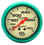 AutoMeter Gauge Oil Temp 2-5/8in. 140-280 Deg. F Liquid Filled Mech Glow In Dark Ultra-Nite