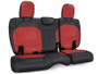 PRP 2018+ Jeep Wrangler JLU/4 door Rear Bench Cover with Cloth Interior - Black/Red