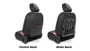 PRP 2018+ Jeep Wrangler JL/2 door/ Non-Rubicon Front Seat Covers (Pair) - Black/Red