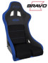 PRP Bravo Composite Seat- Black/Blue (PRP Blue Outline/Bravo Blue- Blue Stitching)