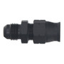 DeatschWerks 6AN Male Flare to 3/8in Hardline Compression Adapter - Anodized Matte Black