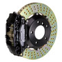 Brembo 02-06 Mini Cooper Front GT BBK 4 Piston Cast 2pc 320x28 2pc Rotor Drilled-Black