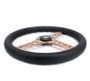 NRG Light Weight Gaming Steering Wheel - Driftz 350mm 3 Rose Gold Spokes Perforated Leather