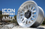 ICON Anza 17x8.5 / 6x5.5 / 0mm / 4.75in BS Silver Machined Wheel
