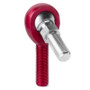 QA1 A Series Endura Rod End - Male/Right Hand - .3125in Bore x 3/8-24 w/Stud - Red Aluminum