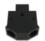 Vibrant Billet Aluminum Y-Block Fitting with 1/8in NPT Port -8AN x Dual -8AN ORB