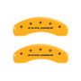 MGP 4 Caliper Covers Engraved Front & Rear Explorer Yellow finish black ch