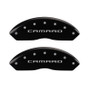 MGP 4 Caliper Covers Engraved Front & Rear Gen 5/Camaro Black finish silver ch
