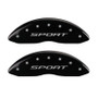 MGP 4 Caliper Covers Engraved front & Rear 2015/Sport Black finish silver ch