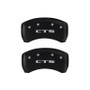 MGP 4 Caliper Covers Engraved Front Cursive/Cadillac Engraved Rear CTS Red finish silver ch