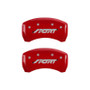 MGP 4 Caliper Covers Engraved Front & Rear SPORT Red finish silver ch