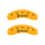 MGP 4 Caliper Covers Engraved Front & Rear Lincoln Yellow finish black ch