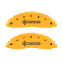 MGP 4 Caliper Covers Engraved Front Lincoln Engraved Rear Star logo Yellow finish black ch