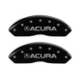 MGP 4 Caliper Covers Engraved Front & Rear Acura Black finish silver ch