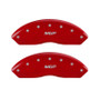 MGP 4 Caliper Covers Engraved Front & Rear MGP Red finish silver ch